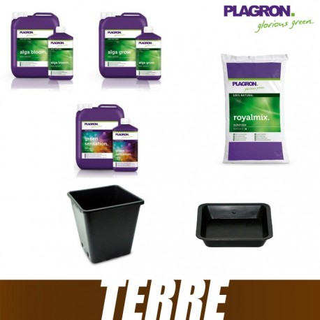 Pack Terre Plagron RoyalMix 50L Alga Grow Alga Bloom Green sensation